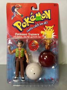 Brand New Vintage Pokémon Trainer Brock Vulpix Figure Hasbro 1999 Sealed - Picture 1 of 6
