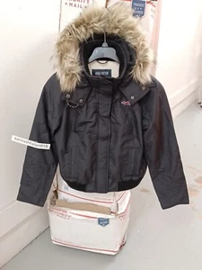 HOLLISTER ALL WEATHER BOMBER JACKET COAT BLACK WOMENS SIZE LARGE - Picture 1 of 13