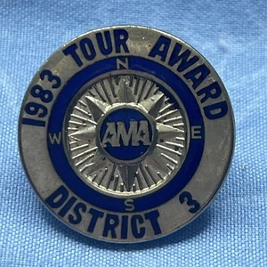 1983 AMA TOUR AWARD DISTRICT 3 TOUR PIN - Picture 1 of 5