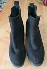 Gc Women's H&M Black Faux Suede Ankle Boots - Size Uk 5 Eu38