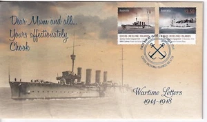 FDC: COCOS 2014  WARTIME LETTERS 1914 - 1918  YOURS AFFECTIONATELY, CHOOK ... - Bild 1 von 2