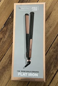 Infiniti Pro Conair 1 Inch Straight Chic Ceramic Flat Iron - Rose Gold - Picture 1 of 5