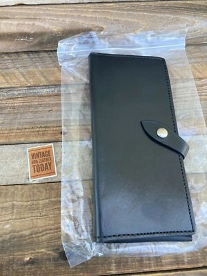 AKER Plain Black Leather Police / Sheriff Citation / Summons Ticket Book Holder.