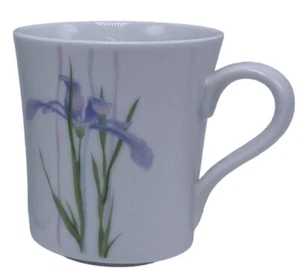 Shadow Iris Mug Cup Corning 8 oz Purple Flower Stem Cup Prty Mail Shp - Picture 1 of 8
