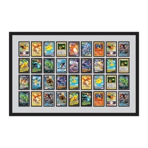 36 Trading Card Frame Wall Mount UV Protection Real Glass Pokemon Display - Picture 1 of 3