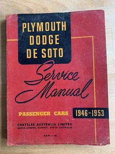 PLYMOUTH-DODGE-DE SOTO Service Manual-Passenger Cars 1946-1953 - Picture 1 of 4