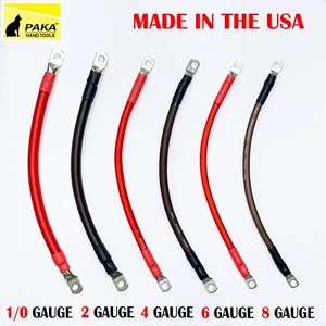 Cable inversor de batería calibre 2/0, 1/0, 2,4,6, 8 AWG cables solares, RV, automóvil, - Imagen 1 de 1
