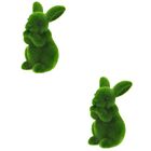  2 PCS Simulierte Kaninchenverzierung Minibehlter Terrarienschmuck