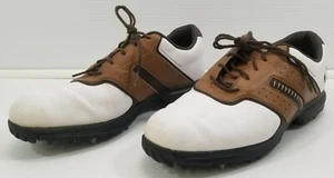 N) Nike Men's Air Tour Saddle Golf Shoes White Brown Size 9.5 - Picture 1 of 12