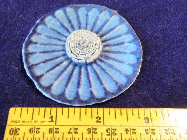 Винтажная Шляпа Millinery Цветочный Бархат На заказ 3 дюйма Отделка Богатый Синий Свадебные Волосы SK - Изображение 1 из 1