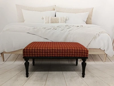 Shower bench, Houndstooth bench, Footstool bench, Yoga bench, Gift for wedding - Image 1 of 4