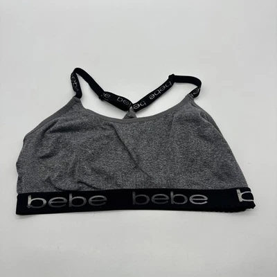 Sujetador deportivo Bebe para mujer L gris y negro con logotipo .. #31458 Foto 1 de 4