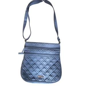 Bolso Bandolera Vera Bradley Grande Gris Acolchado EXCELENTE Estado - Imagen 1 de 8