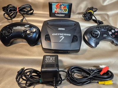 SEGA Genesis Model 3 Console Bundle 1 Controller Cords Sonic 2 Tested & Working - Image 1 of 4
