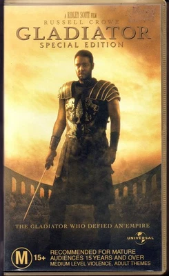 Gladiator - Russell Crowe. Original Aus VHS tape, 2000, Excellent condition. - Image 1 of 4
