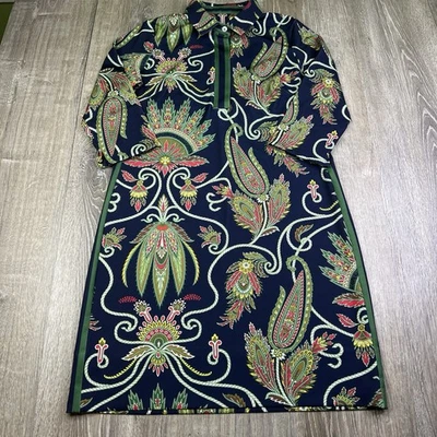 Gretchen Scott Button Front Dress Women’s Size Medium Paisley Multicolor  - Image 1 of 4