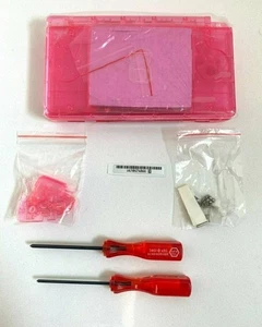 Replacement Housing for Nintendo DS Lite Glass Lens Shell Clear Pink - Picture 1 of 3