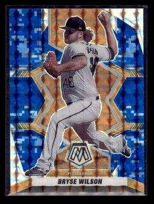 2022 Panini Mosaic - Bryse Wilson #95 Blue Camo Prizm - Image 1 of 2