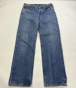 Vintage Made USA Levis 501 Blue Denim Jeans Button Fly Actual Size 30x30 - Picture 1 of 14
