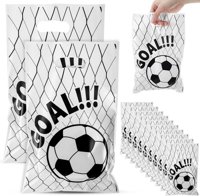 50 PIEZAS Bolsas de Regalo de Fútbol, Bolsas de Plástico para Regalos de Fútbol, Favor de Fiesta de Fútbol Caramelo T Foto 1 de 4