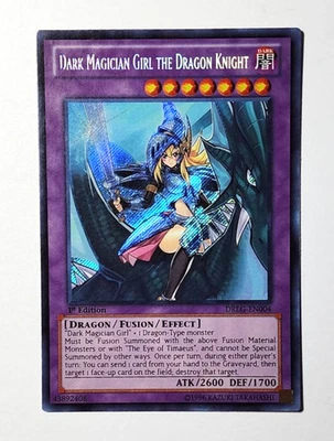 Yu-Gi-Oh! Dark Magician Girl The Dragon Knight DRLG-EN004 Secret Rare 1st TCG - Image 1 of 4