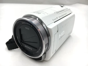 Sony HDR-CX535 Handycam White HD Video Camera 32GB Internal Memory Tested Works - Picture 1 of 4