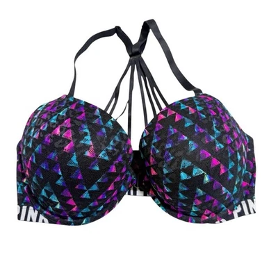 Sutiã Victoria's Secret rosa desgaste em qualquer lugar fecho frontal push up tamanho 34DD - Imagem 1 de 4