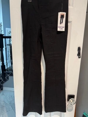 Vanilla Star juniors Black Seam Front Flare Pants Size Medium NWT - Image 1 of 4