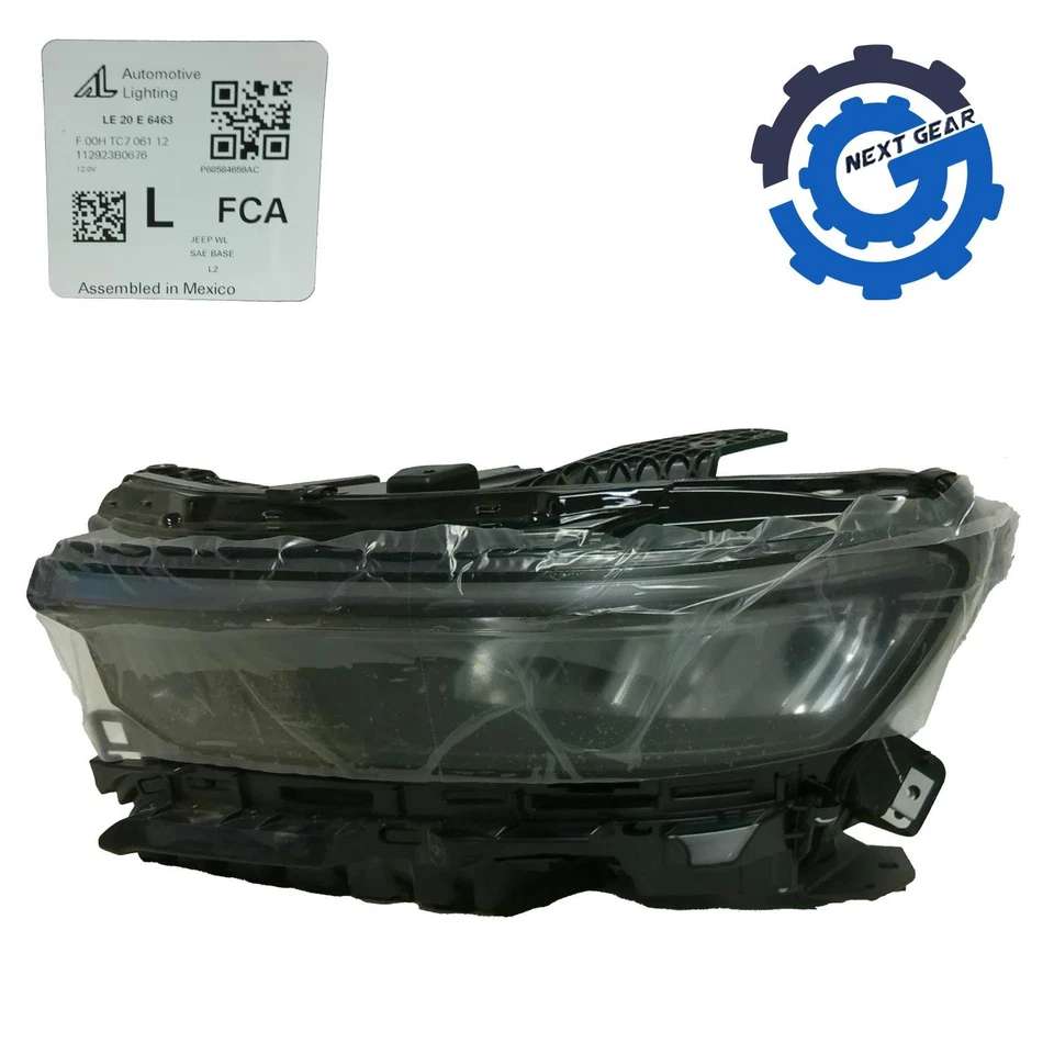 Левая светодиодная фара в сборе от оригинального производителя Mopar для Jeep Grand Cherokee 68584659AC 2021-2025 годов выпуска - Изображение 1 из 4