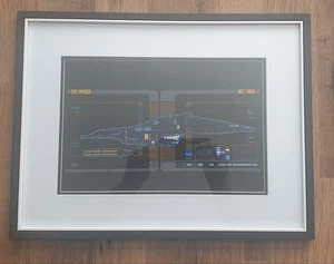 Star Trek LCARS NCC-74656 Voyager Intrepid Class Framed 12"x16" Artprint - Picture 1 of 1