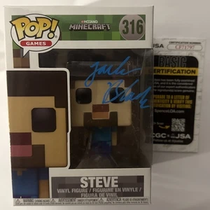 JACK BLACK SIGNED AUTO MINECRAFT MOVIE STEVE FUNKO POP 316 JSA COA MOJANG RARE - Picture 1 of 2