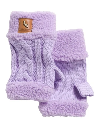 Guante tejido sin dedos UGG para mujer púrpura rosa imitación puños sherpa talla única nuevo con etiquetas Foto 1 de 4