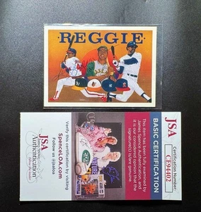 Reggie Jackson Signed Auto 1990 Upper Deck Heroes Checklist #9 JSA Cert - Picture 1 of 3