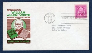 960 William White FDC, Ken Boll Cachet, Typed Address, FC, Open Flap. - Imagen 1 de 3