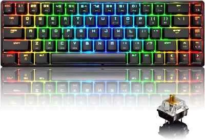 MAGIC-REFINER MK14 Wired 60% Mechanical Gaming Keyboard RGB Backlit for PC MAC - image 1 of 4