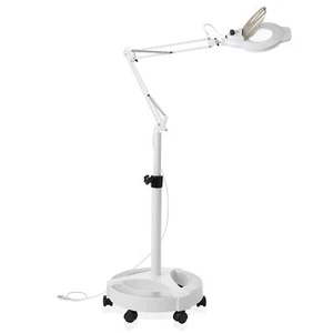 Adjustable Rolling LED 3X Magnifying Floor Lamp Dimmable Light for Salon, Crafts - Picture 1 of 7