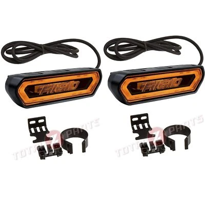 Rigid Industries® Rear LED Chase Tail Brake Lights Pair (Amber) 90122 w/ Mounts - Bild 1 von 4