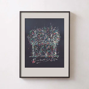 art drawings original hand painted black paper - Picture 1 of 7