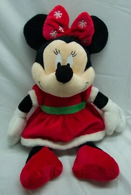 Disney Bebé VACACIONES NAVIDAD MINNIE MOUSE CON ARRUGAS 19" ANIMAL DE PELUCHE Foto 1 de 4