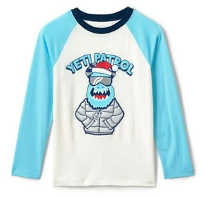 Lands' End Little Boys Long Sleeve Applique Graphic Tee-Size S(4)(NWT) - Picture 1 of 3