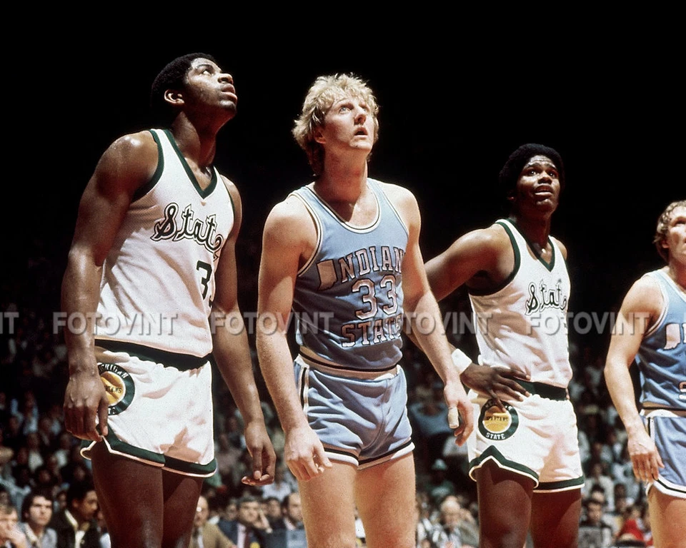 ЛАРРИ ПТИЦА MAGIC JOHNSON фото штата Индиана Мичиган 8 x 10 11 x 14 16 x 20 V1 - Изображение 1 из 1