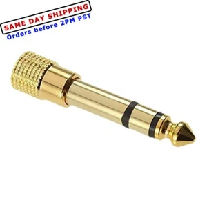 1pcs 1/8 3.5mm Female to 6.5mm 6.35mm 1/4 Male Headphone Jack Adapter Plug Audio - Picture 1 of 1