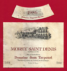 MB49 Étiquette BOURGOGNE MOREY-SAINT DENIS 1986 Jean TAUPENOT-MERME, à  MOREY