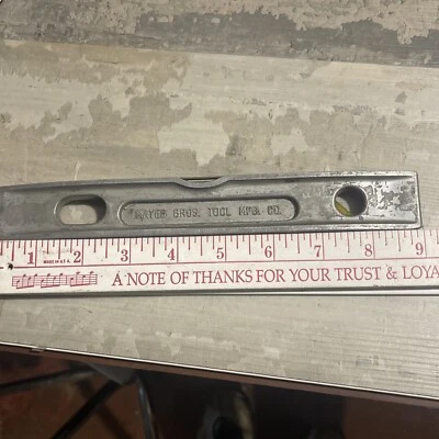 Vtg MAYES Bros Tool Mfg Co. 9”Level Cast Aluminum - Image 1 of 4