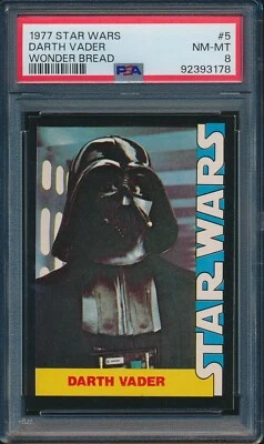 1977 STAR WARS WONDER BREAD #5 DARTH VADER RC PSA 8 NM-MT - Image 1 of 2