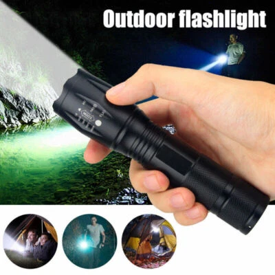 ULTRAFIRE 90000LM LED Super Bright Zoom Taschenlampe Leistungsstarke Lampe Camping DE