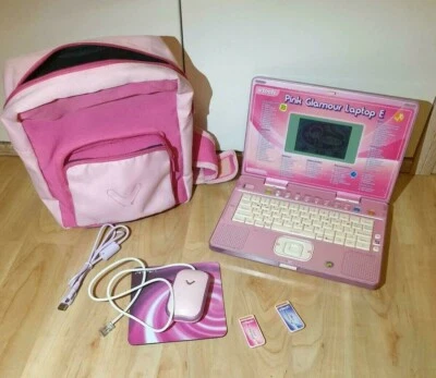 Lernlaptop Pink Glamour Laptop E ++++ INKL. 2 SPIELE, Netzteil und Tasche - Bild 1 von 4