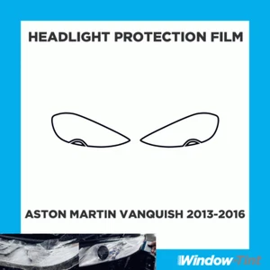 For Aston Martin Vanquish 13-16 CLEAR Headlight Scratch Protection Film PPF - Picture 1 of 3