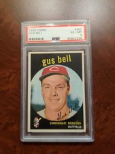 1959 Topps Gus Bell #365 (REDLEGS) PSA 6 EX-MT