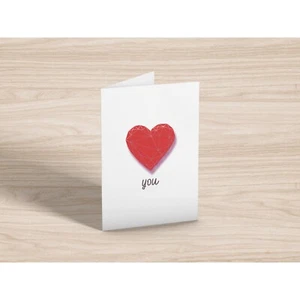 Love/Heart You Greeting Card | All Occasions | 5" x 7" Folded Card - Picture 1 of 2